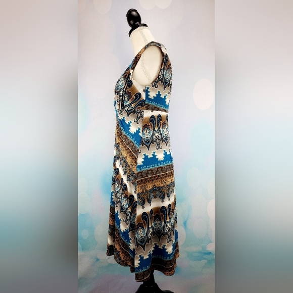 MUSE – Turquoise, multi-color, sleeveless, size 12 - Picture 5 of 7